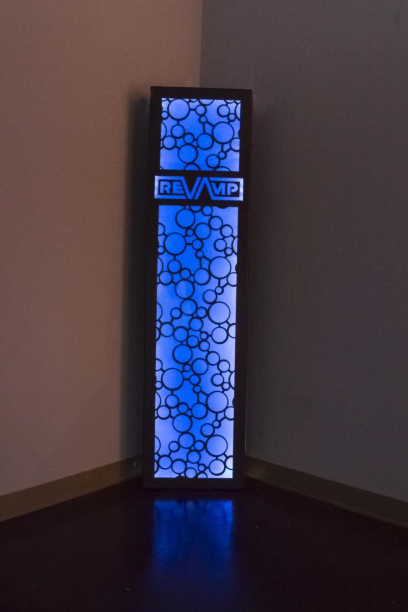 Revamp turbulence metal backlight sign
